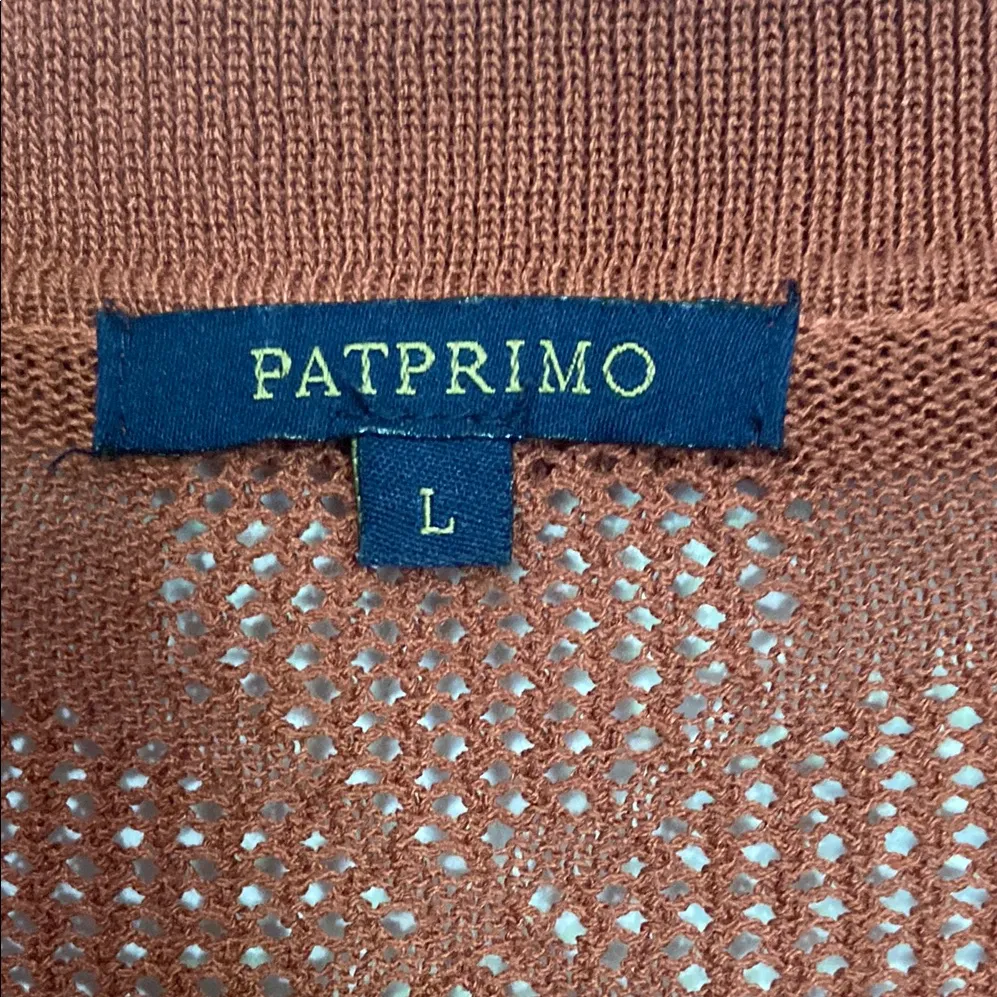 Rust Short Sleeve Knit Top Size L - Image 2