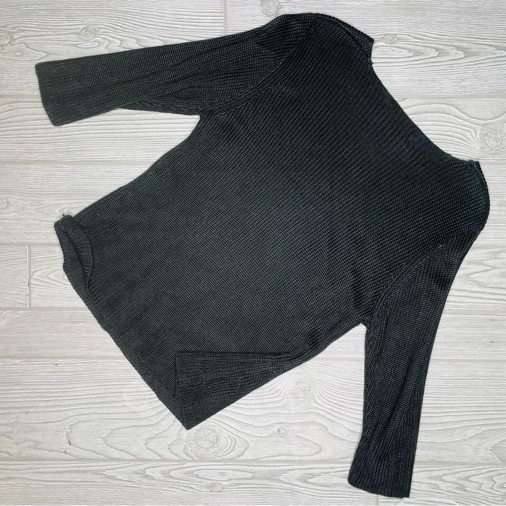 Vintage silk Salvatore ferrigamo Italian cropped short sleeve blouse shirt xl - Image 5