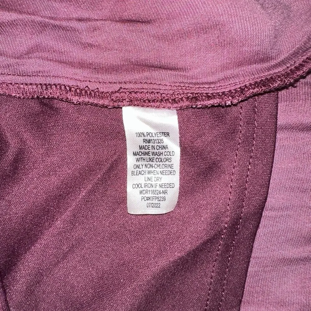 Socialite Long Sleeve Satin Wrap Mini Dress LARGE - Image 5