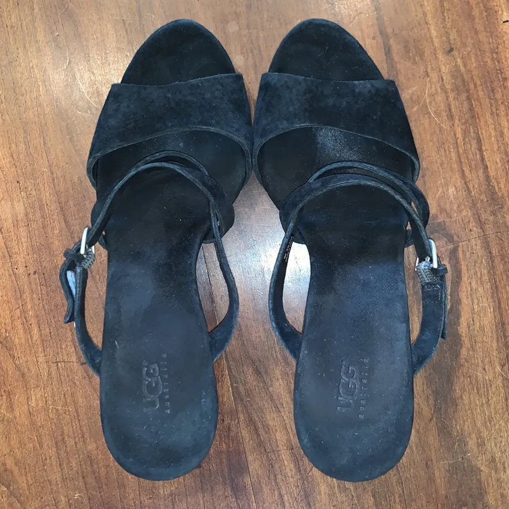 Ugg black Suede Jullita Wedge Sandal - Image 6