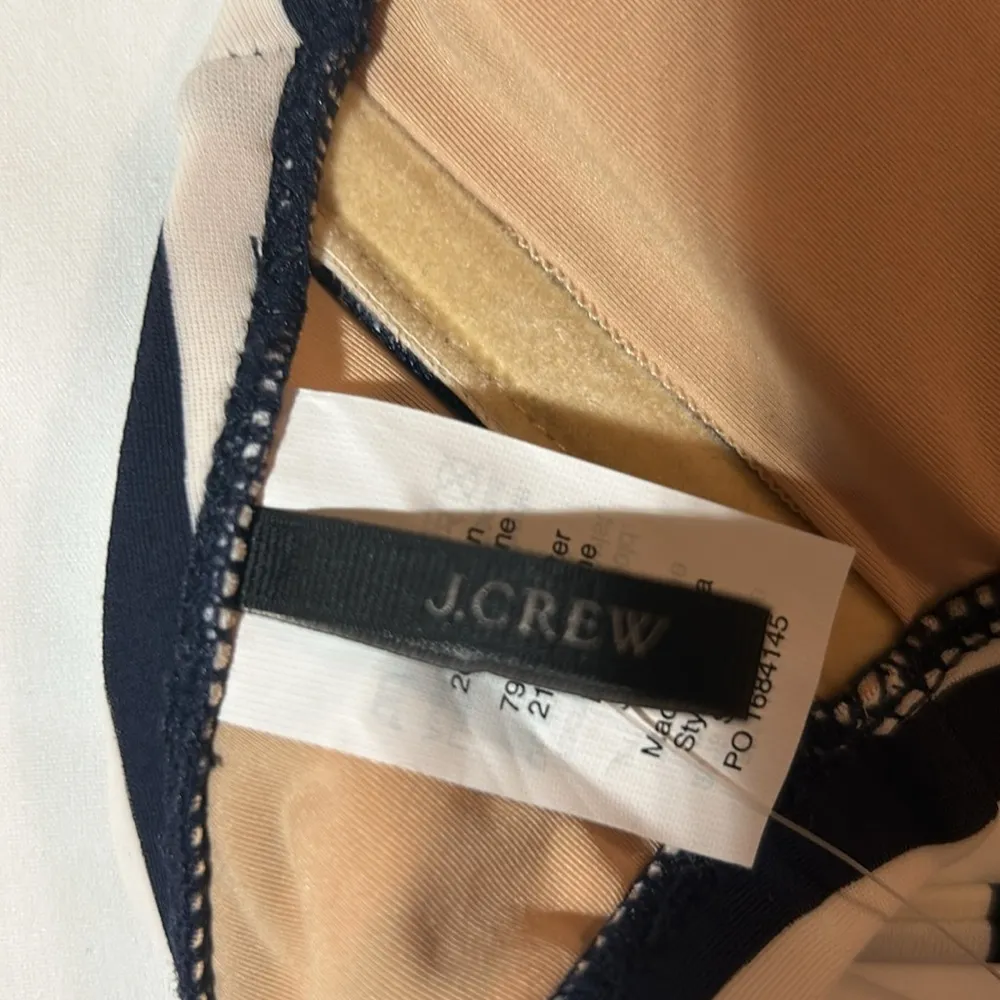 COPY - J.Crew Women’s NAVY/White Stripe Halter Swim Top Size XS-NWT - Image 4