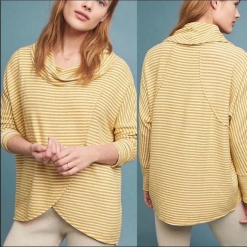 Saturday Sunday Striped Cowl Neck Draped Top - Image 2