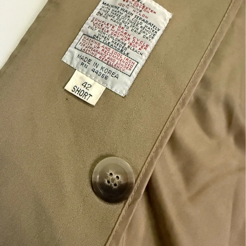 Vintage Trench Coat Tan Size L - Image 8