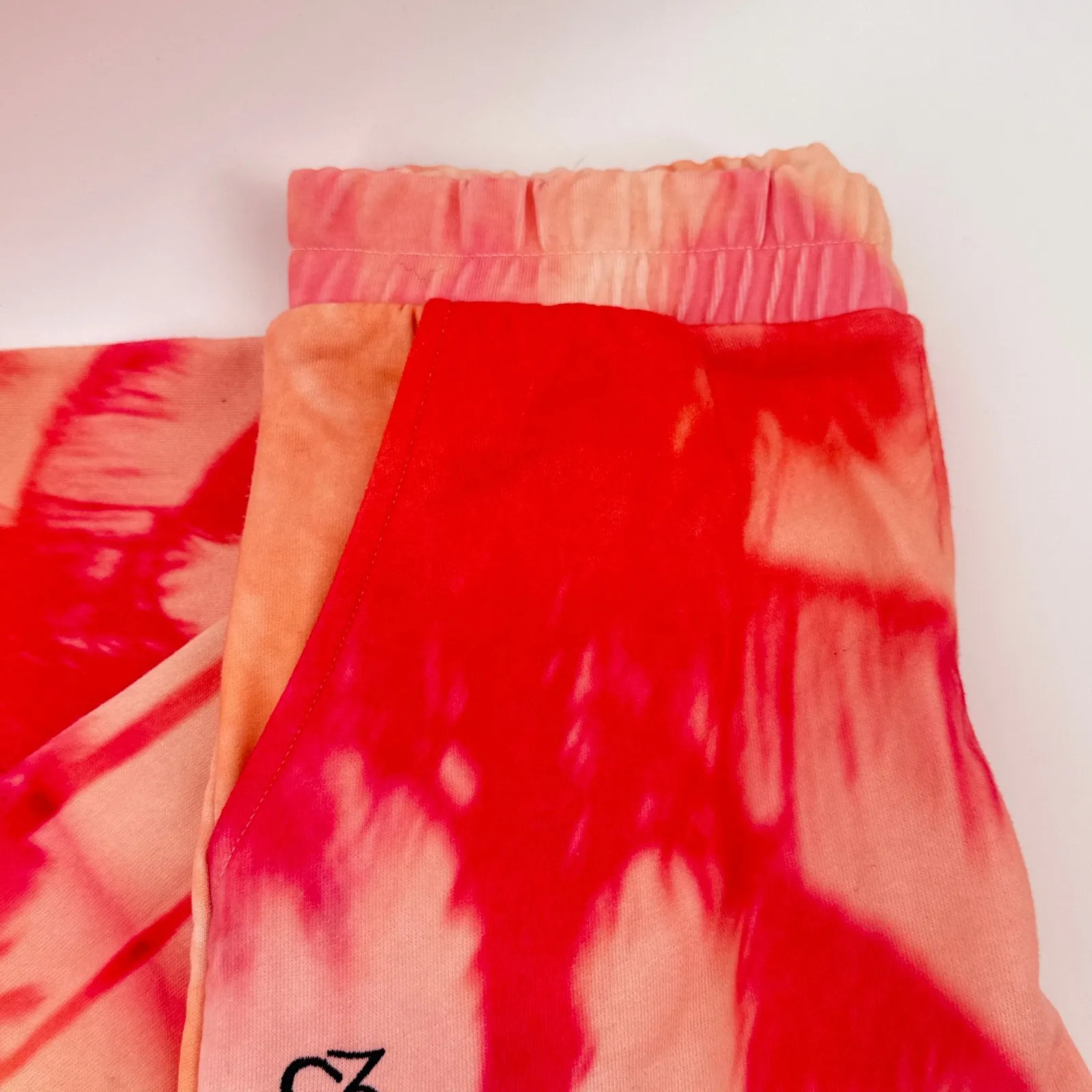 Carbon38 Palm Print Tropical Sweatshirt & Jogger Lounge Set Small Shirt XS Pants Pink - Image 10