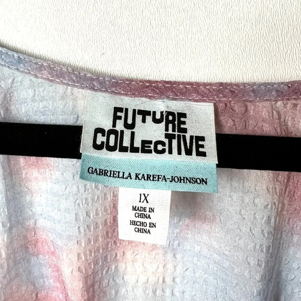 Future‎ collective boho top women’s size 1X Pink - Image 3