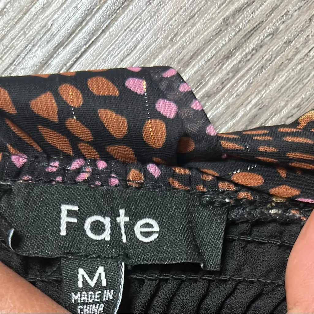 Fate Multicolor Paisley Dress Brown Size M - Image 6