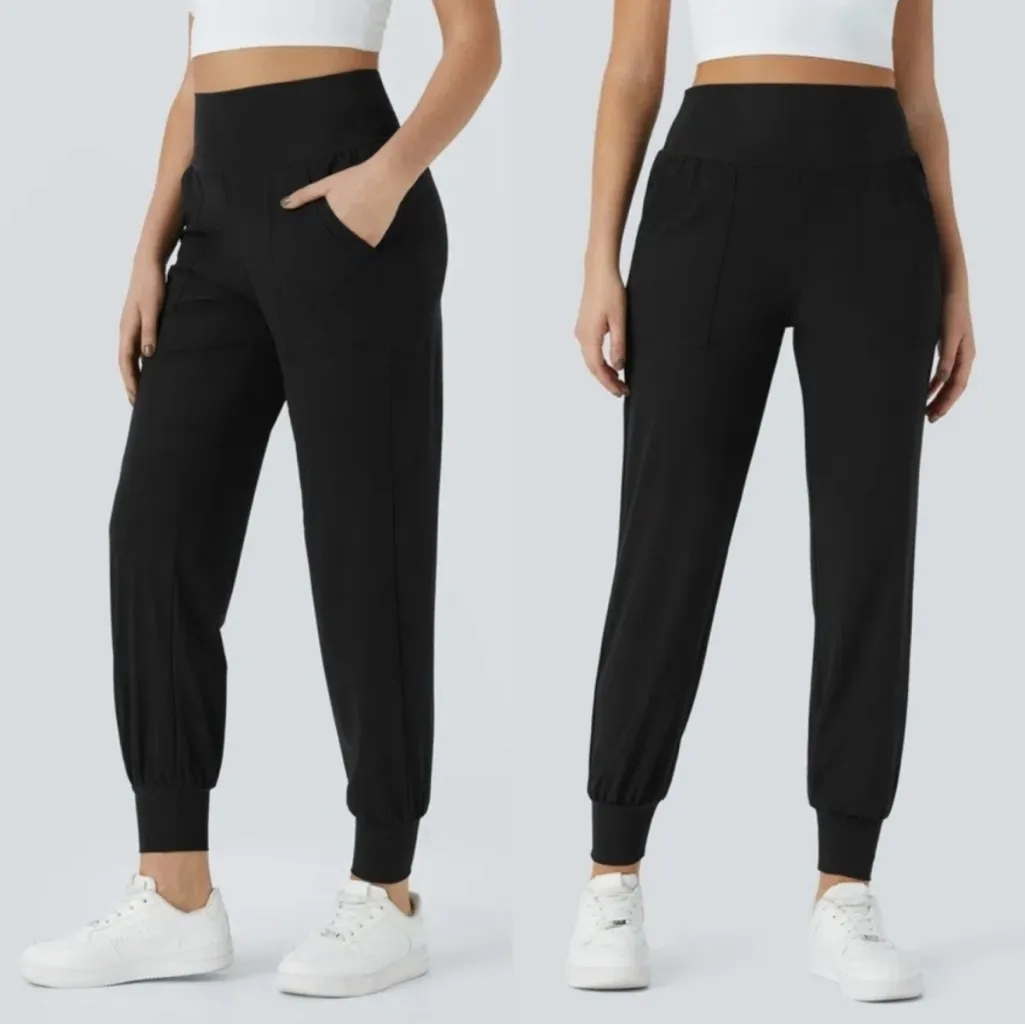 Halara High Waisted Plain Pocket Casual Joggers - Image 2