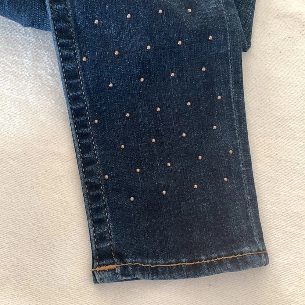 True religion womens 30 jeans skinny glitter button distressed denim - Image 7