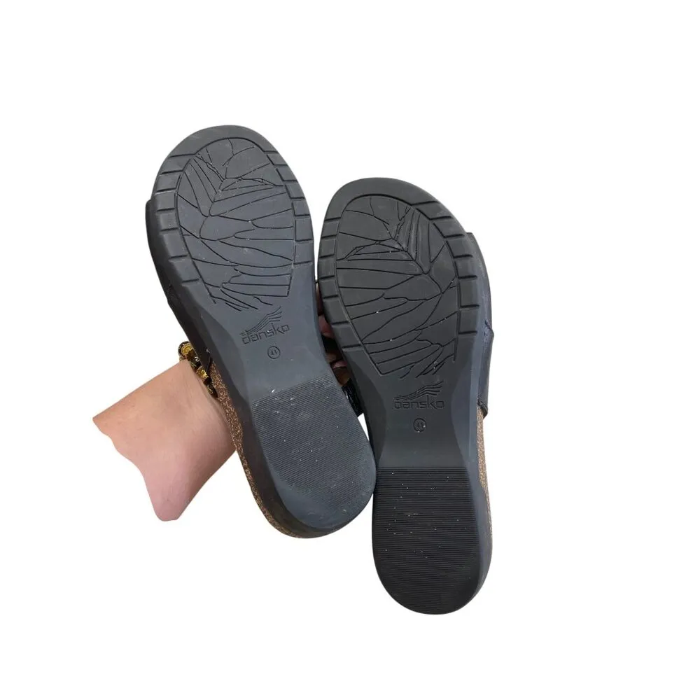 Dansko Womens Black faux leather Slingback Sandals Size 10 SKU 8323 - Image 5