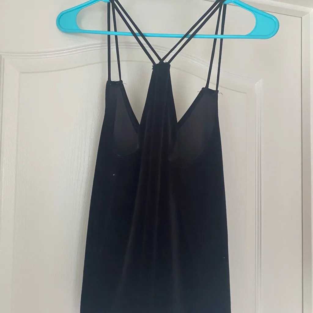 Snap Black Velvet Tank Top Size M - Image 6