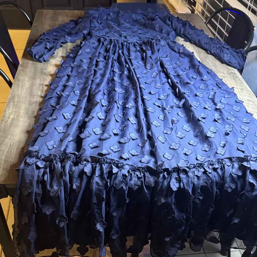 Dainty Jewells Navy “Petals in the Wind” Dress Blue - Image 6