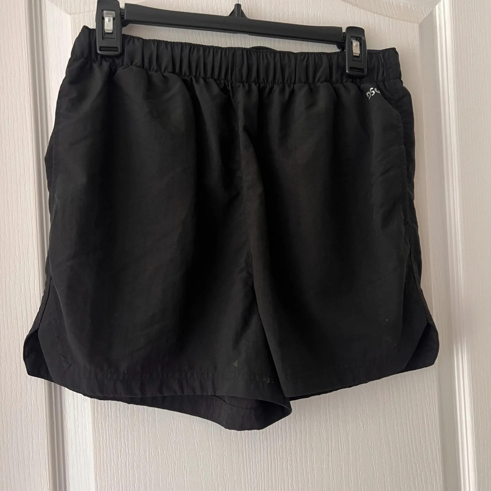 DSG High Rise Woven Short Black Elastic Waist Drawstring 3‎ Inch Inseam - Image 5