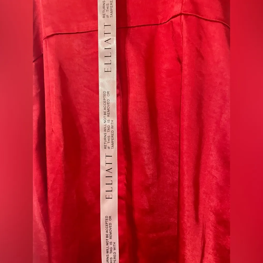 Elliatt x Revolve Jacinda Dress Asymmetrical Adjustable Cowl Neck Red Small - Image 10