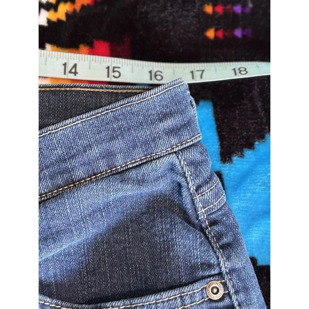 Riders By Lee Denim Dark Wash Jeans Mid Rise Size 16P‎ Straight Leg Classic Logo - Image 6