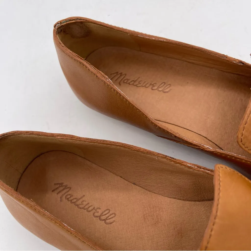 Madewell Tan Leather Skimmer Flats Loafers Slip-On Shoe 7.5 7 1/2 Women’s J Crew - Image 4