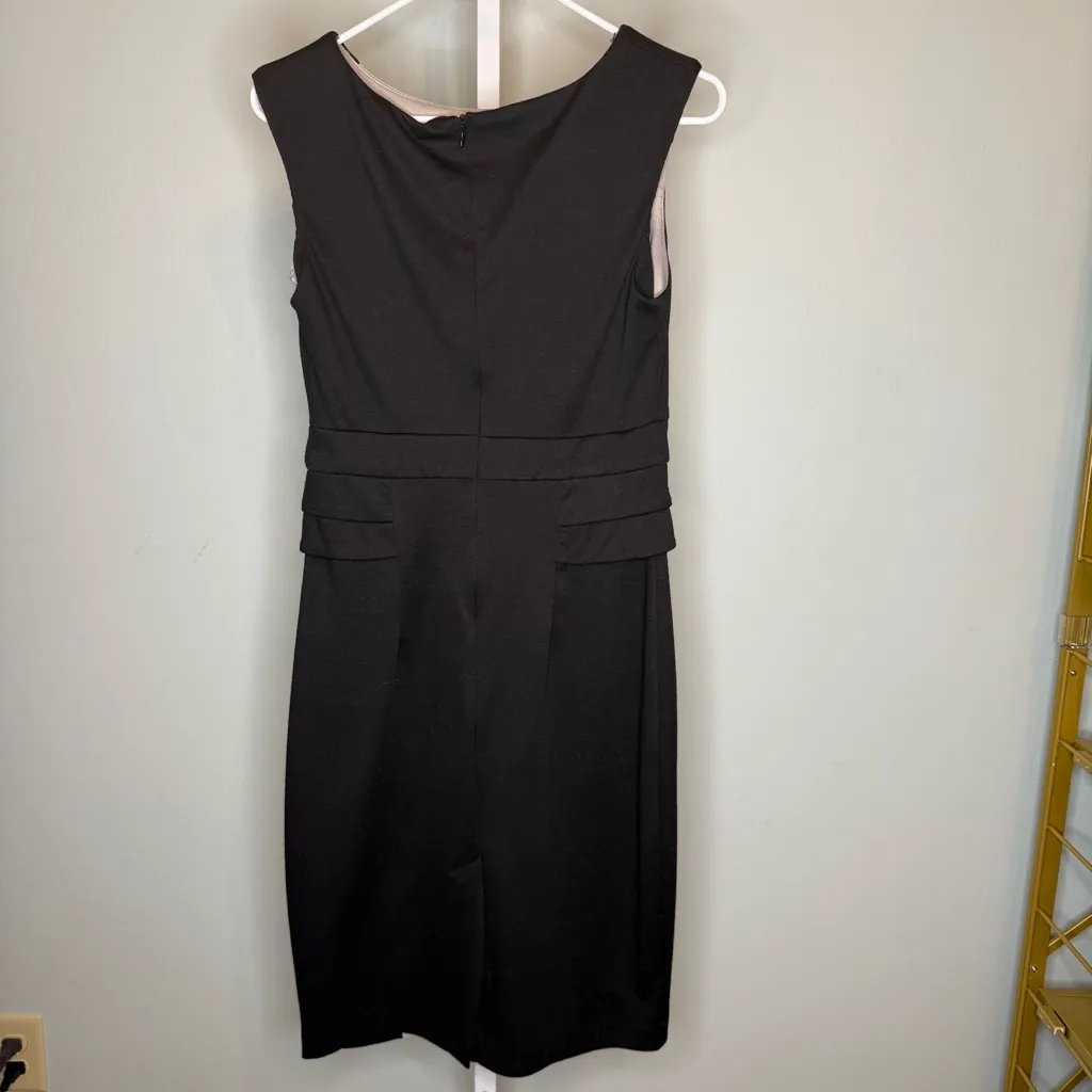 Black And Tan Bisou Bisou Women’s Pencil Dress Size 6 Sleeveless - Image 3