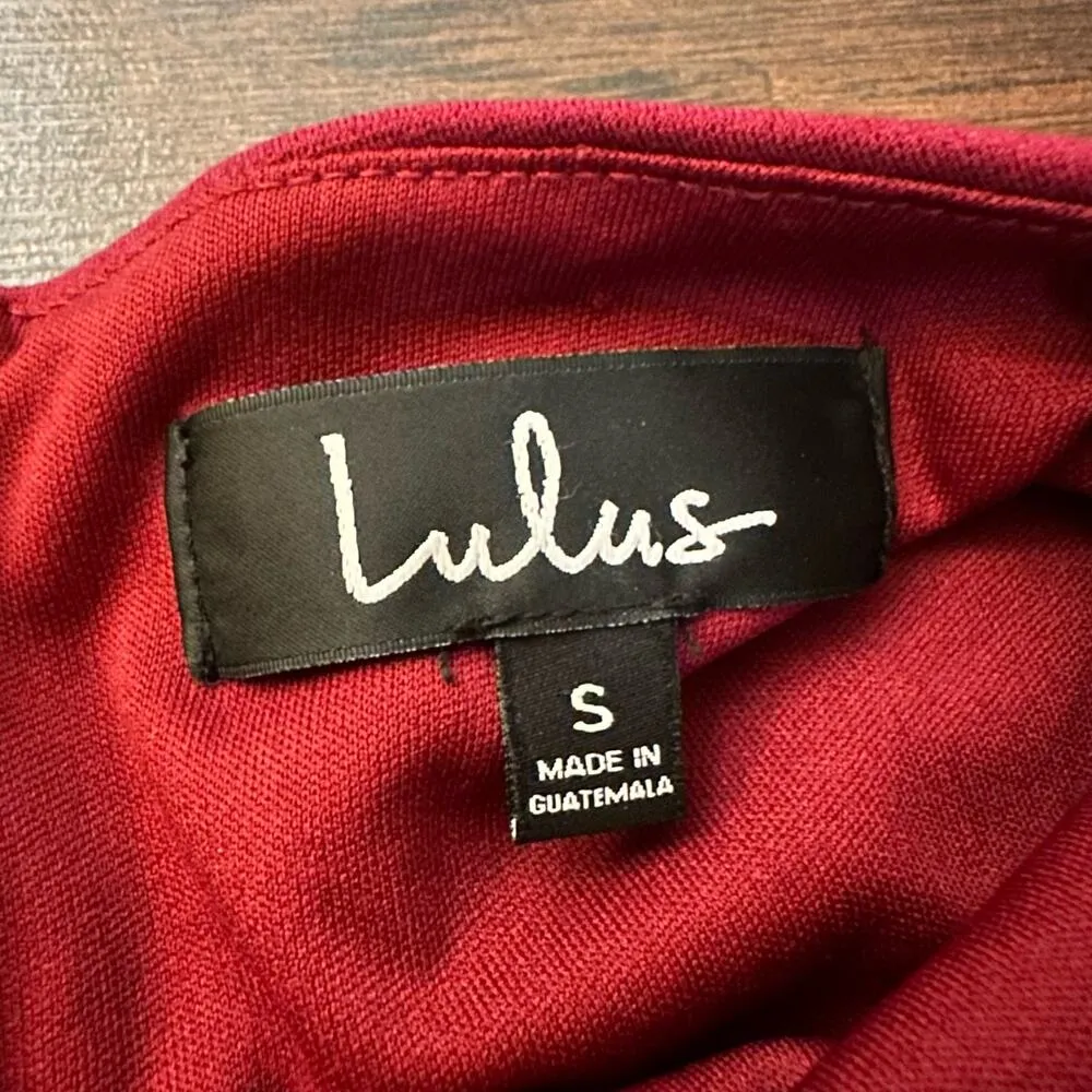 Lulu's Believe in Love maroon strappy open-back fit & flare mini dress size S - Image 7