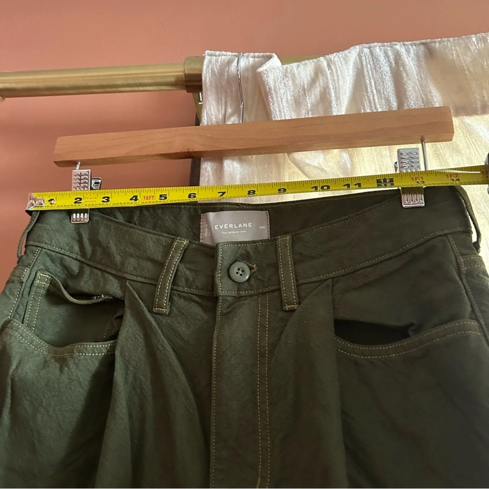 Everlane x Marques'‎ Almeida Canvas Oversized Barrel Pant Utility Green NEW 26R - Image 8