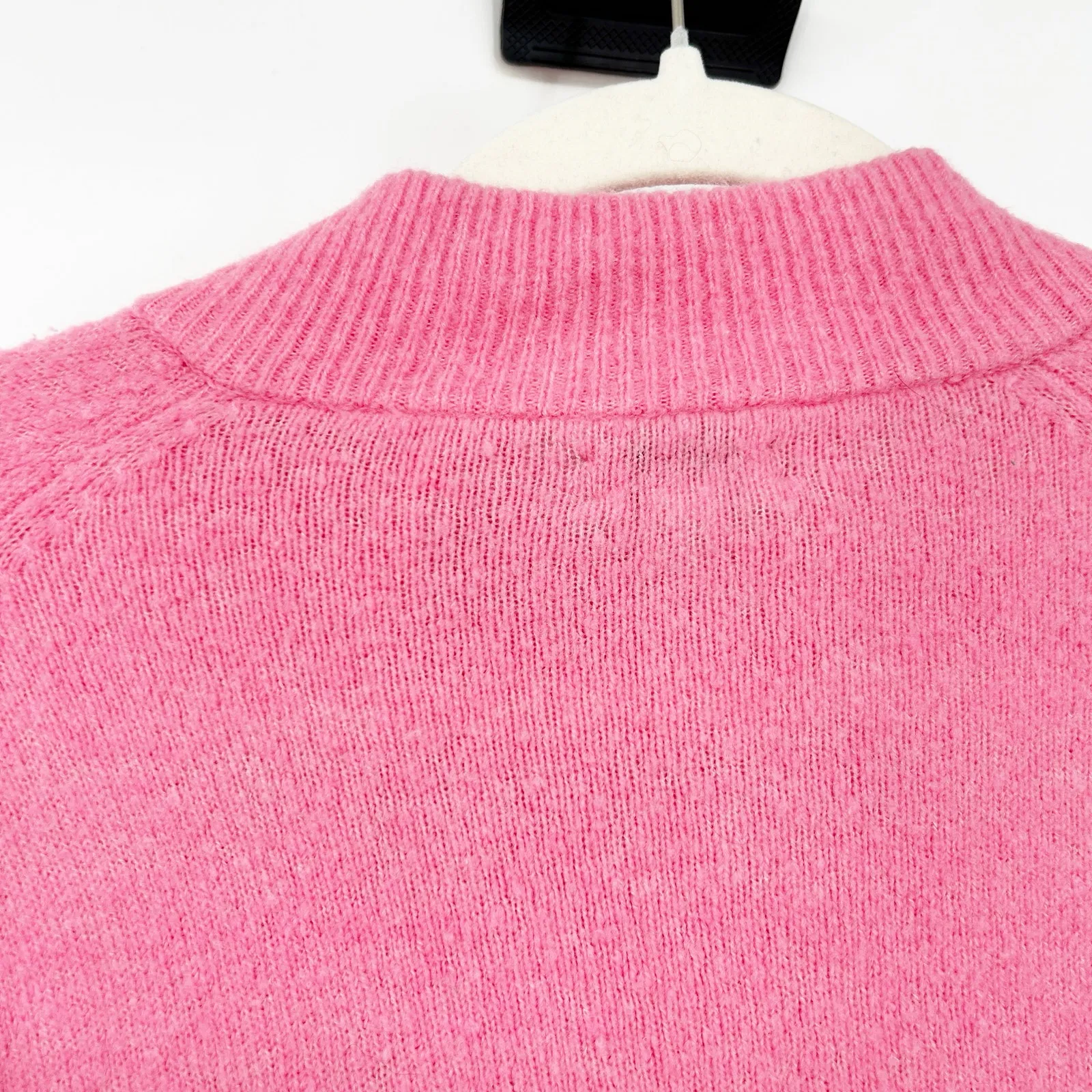 J. Crew Womens Fall Barbiecore Button Extra Soft‎ Yarn Wool Blend Sweater Size S - Image 7