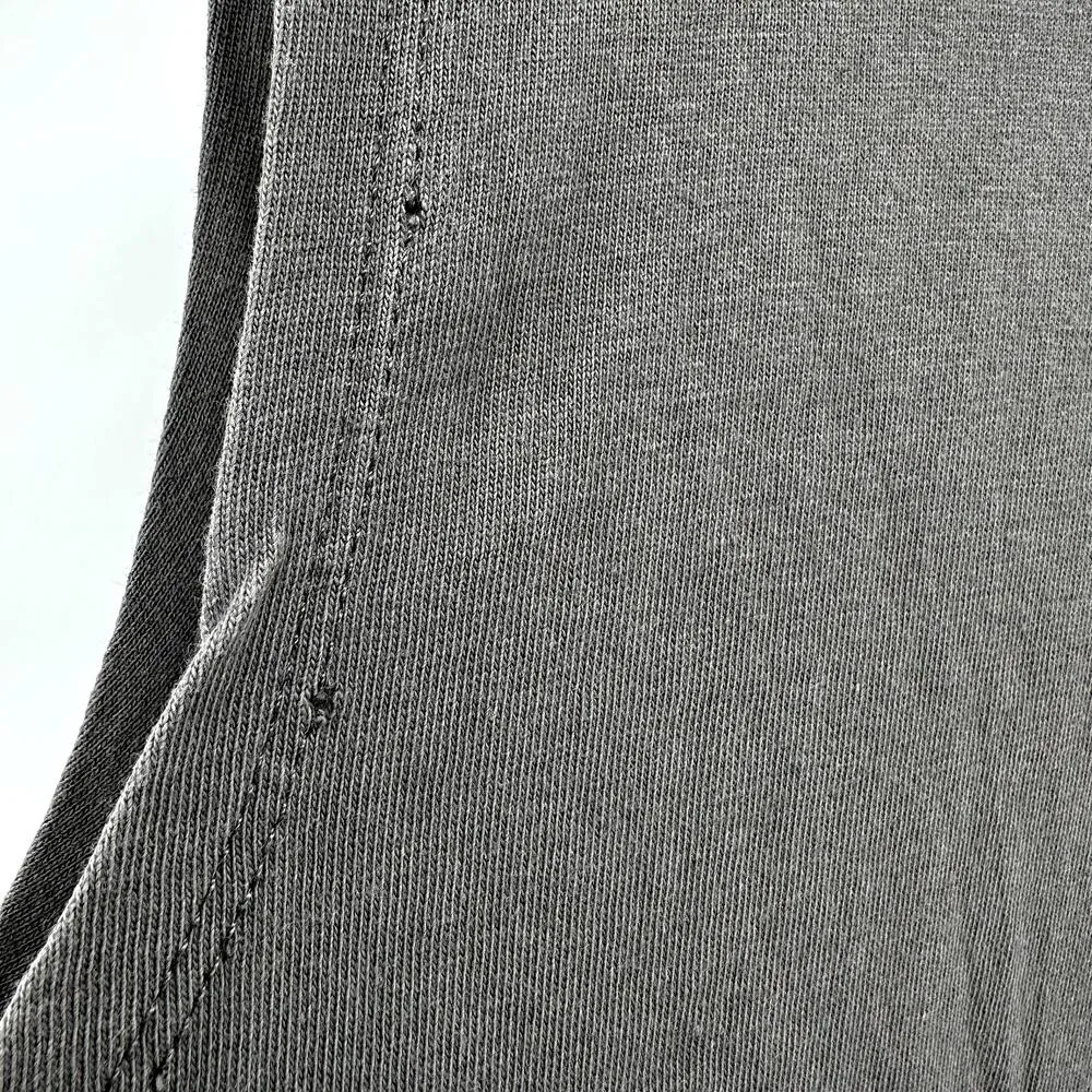 Madewell Organic Cotton Crewneck Tank Midi Dress Side Slit Cotton Gray XXS - Image 4