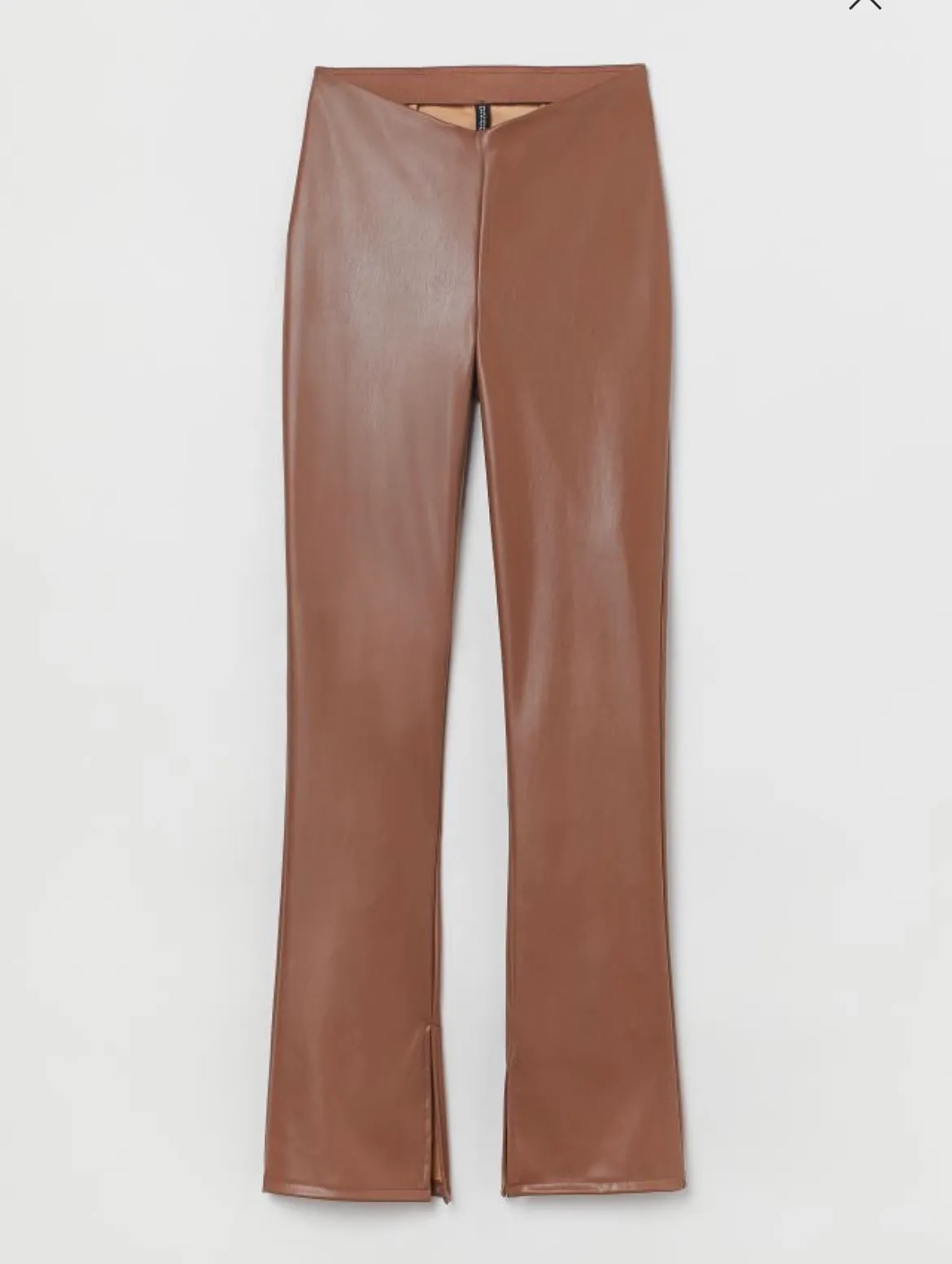 Flared Brown Leather Legging - Image 2