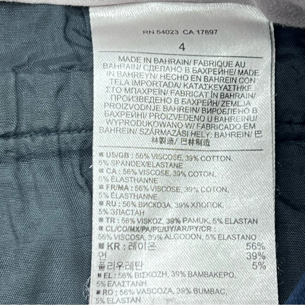 Banana Republic Women's Navy Straight Leg Pants w/Men’s Style Tailored Waistband - Image 10