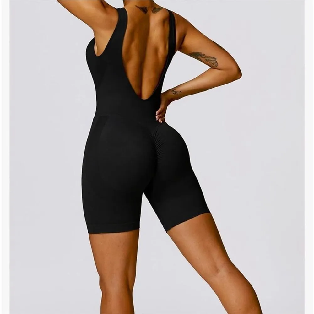 NEW Backless 1 Pc Bodysuit Butt Lift Tummy Control Jumpsuit M Black Size M - Image 5