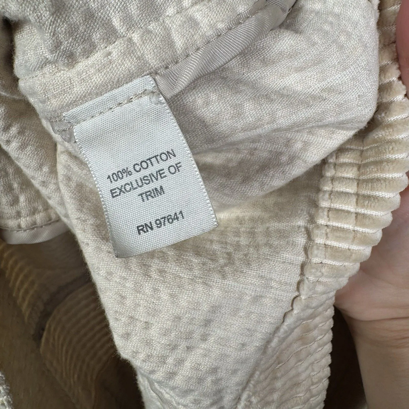 J. Jill Button Corduroy Jacket SizeXL Wheat Yellow Beige Velvet Collar And Cuffs Size XL - Image 8