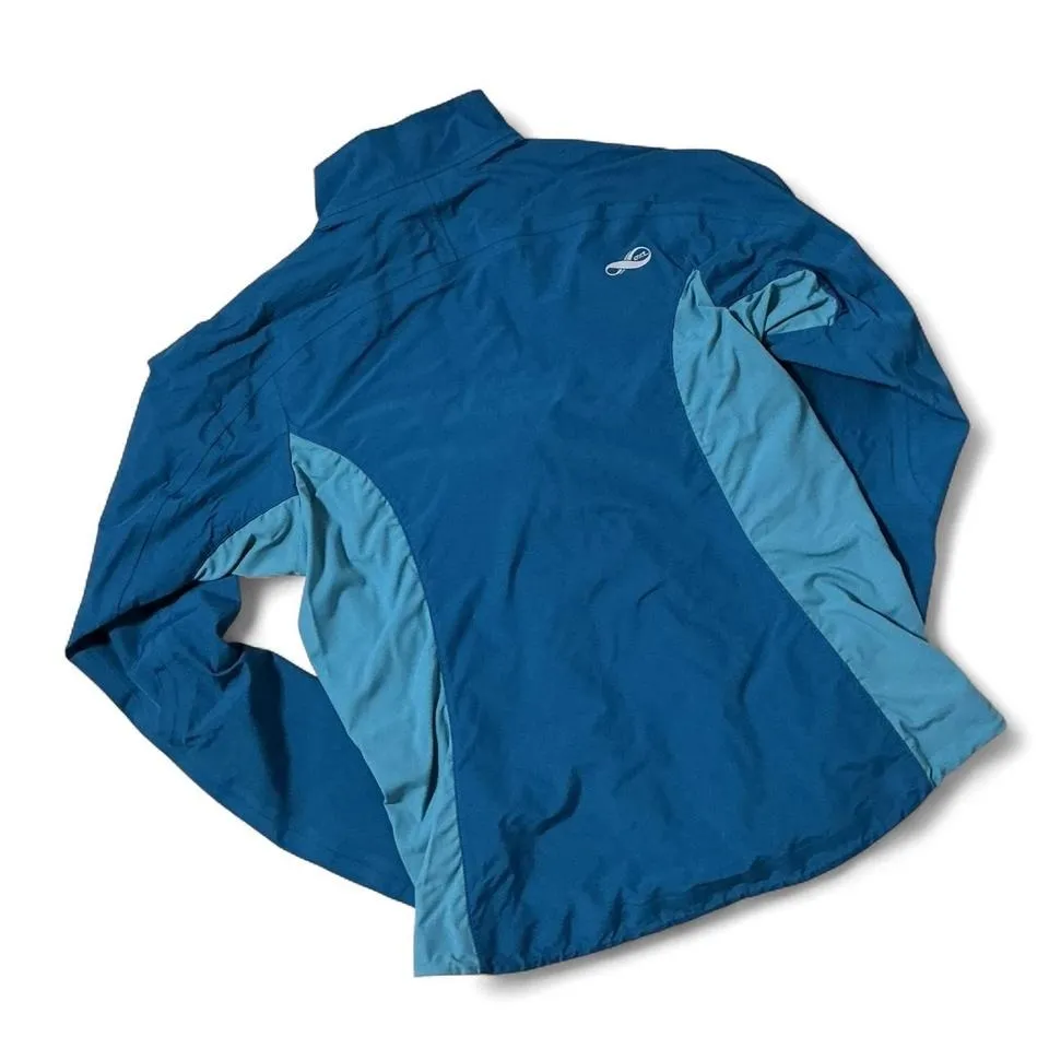 REI eVent Waterproof Breathable Jacket Women's Small Blue Outdoor Active‎ - Image 2