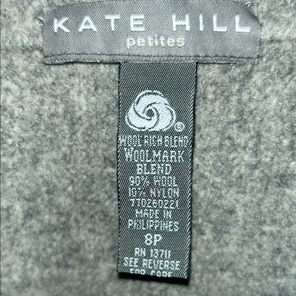 Kate Hill 90%Wool  10%Nylon Light Gray Women's Blazer - Image 6