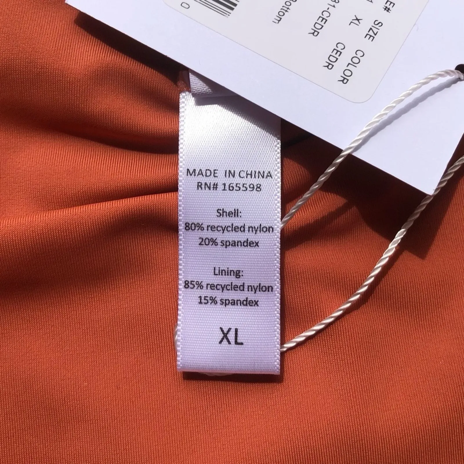 Andie NWT The Symi Sustainable High Leg Cut Low Rise Bikini Bottom Cedar XL - Image 8