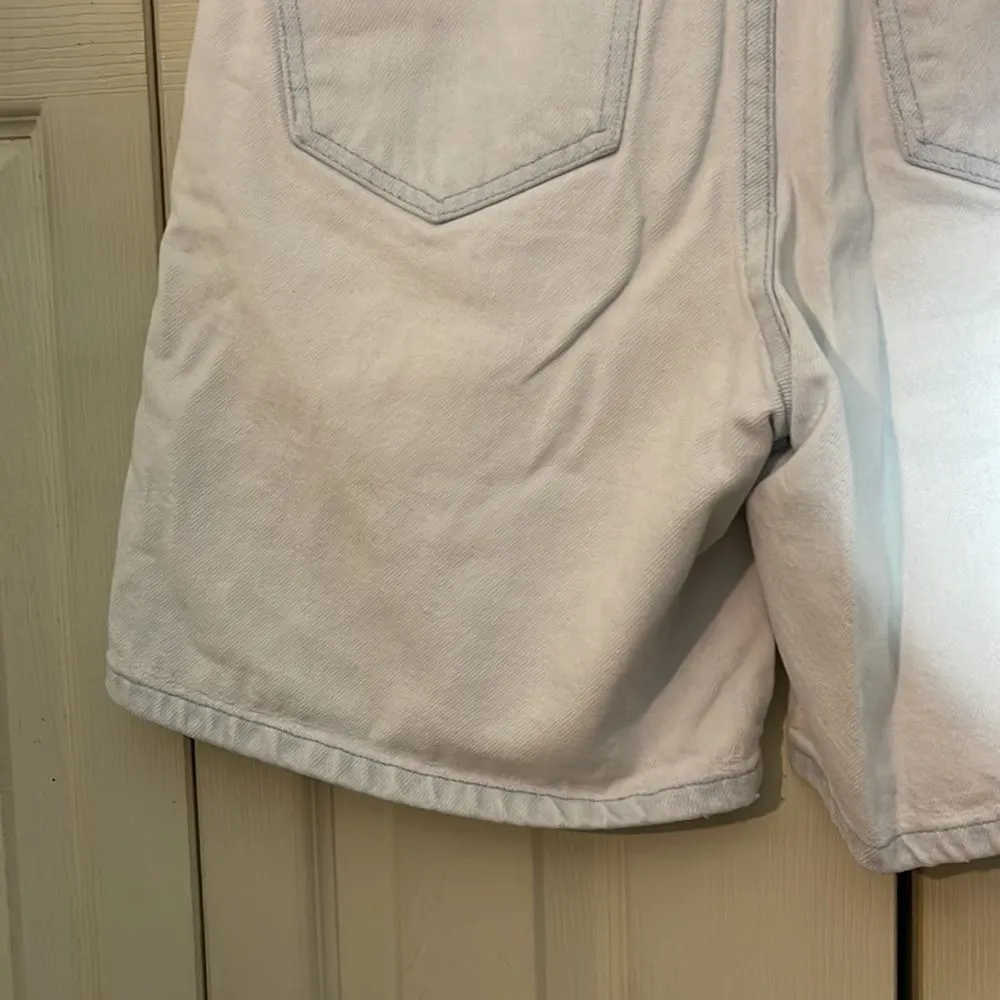 Vintage Cafe la Vie 1980s Faded Light Blue Wash Denim Shorts Waist 28 High Rise - Image 11