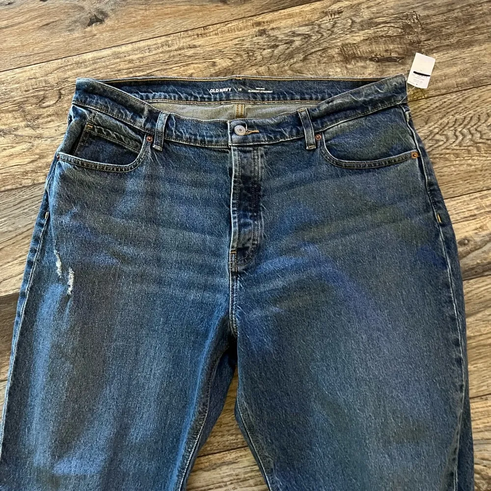 Old Navy high rise Slouchy straight jeans size 14 - Image 11