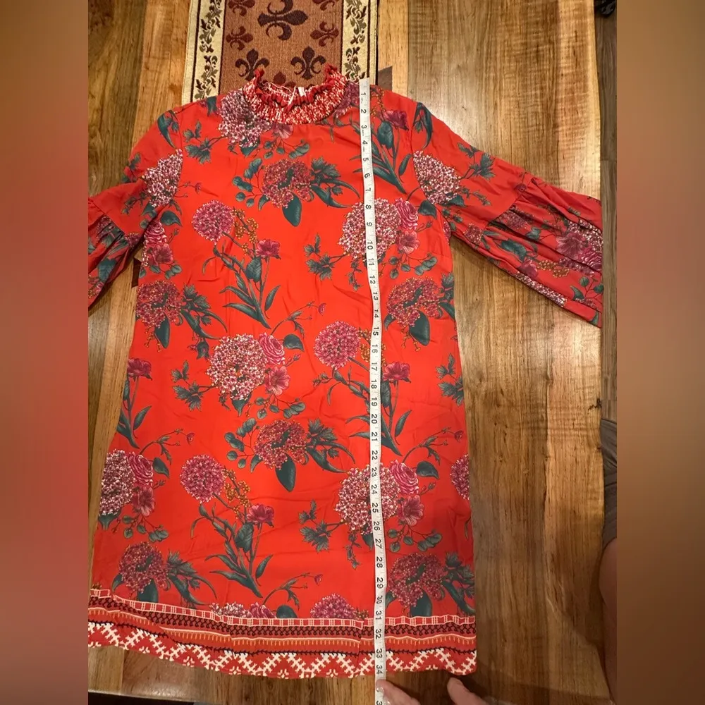 NWOT Flying Tomato Red Mock Neck Mini Bishop Sleeve Dress - Image 10
