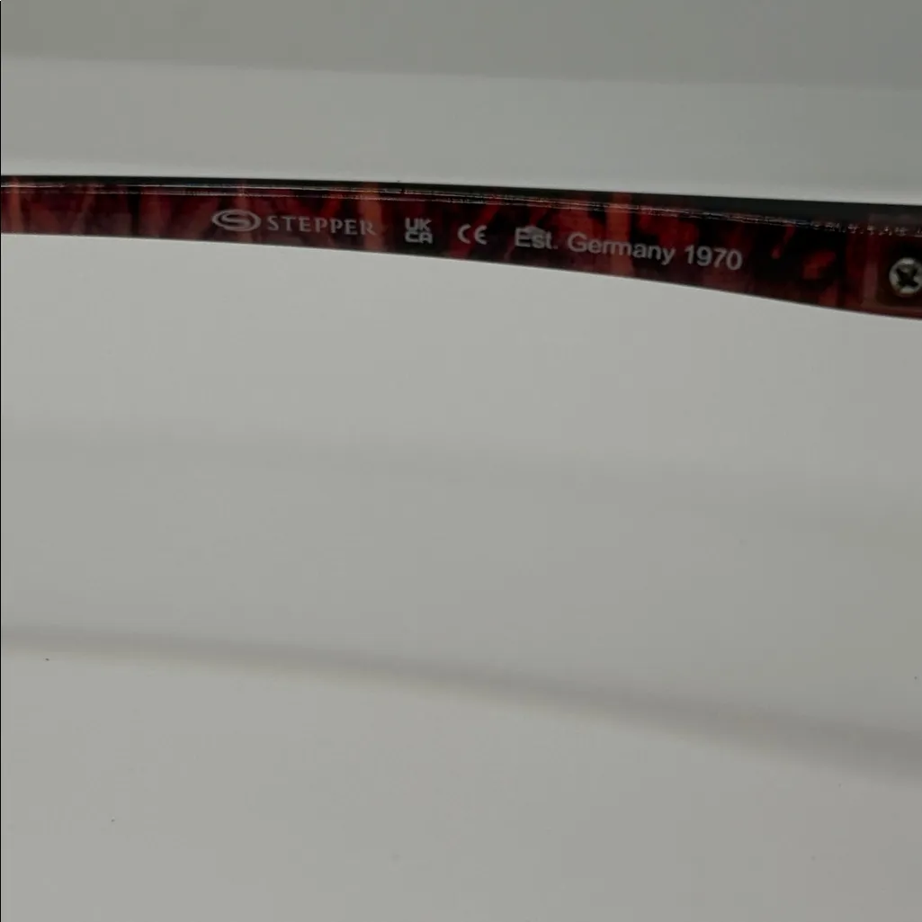 Women’s STEPPER 30098 SI Eyeglasses red plastic frame rectangular lens EUC - Image 11