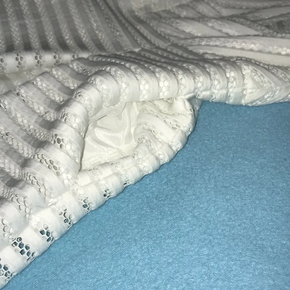 IVANKA TRUMP eyelet white pleated fit to flare tank dress lined NEW size 12 - Image 5