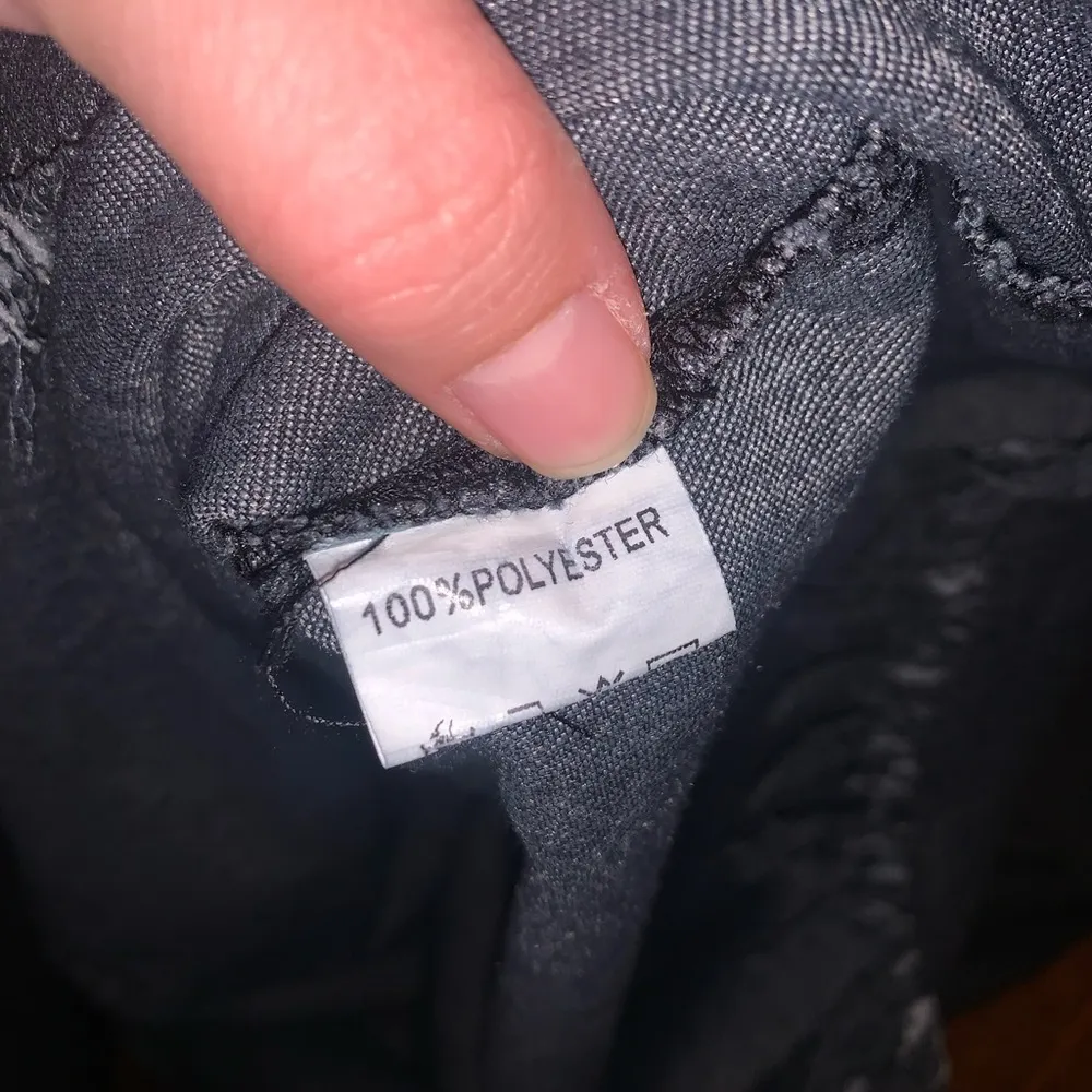 Francis Cabrel Dark Blue Gray Button Collar Shirt Dress Tunic Fringe Frayed 2XL Size XXL - Image 6