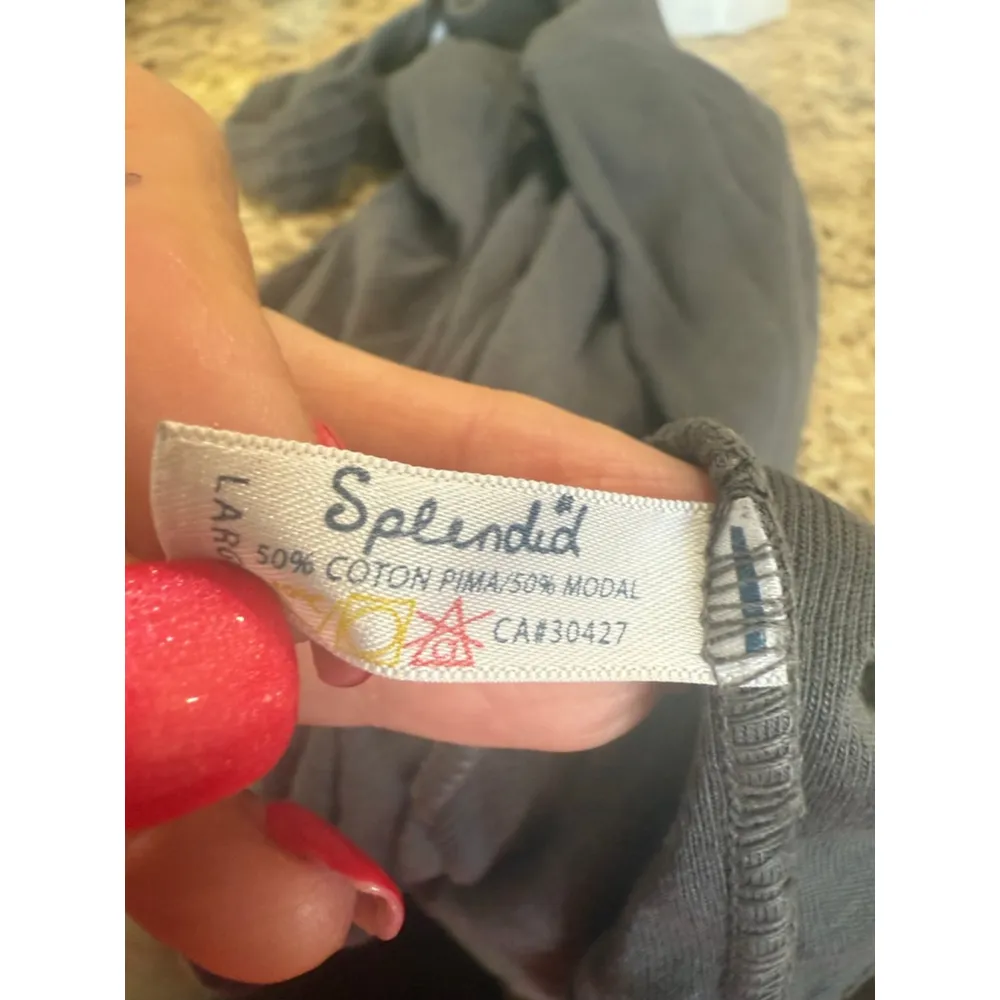 Splendid Navy Ribbed Tank Top Women's Large - Image 6