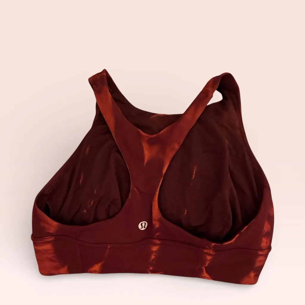 Lululemon Vibrant tye dye Red Racerback Women's Sports Bra - small - Image 4