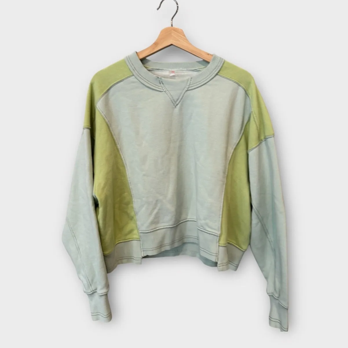 Free People Intercept Colorblock Sweatshirt Size Small - Image 6