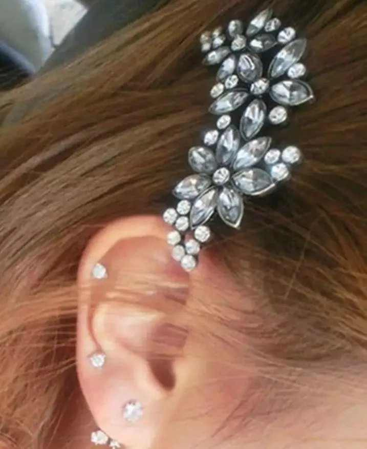 Crystal Hair Barrette Clip Wedding Prom Hair New White - Image 5