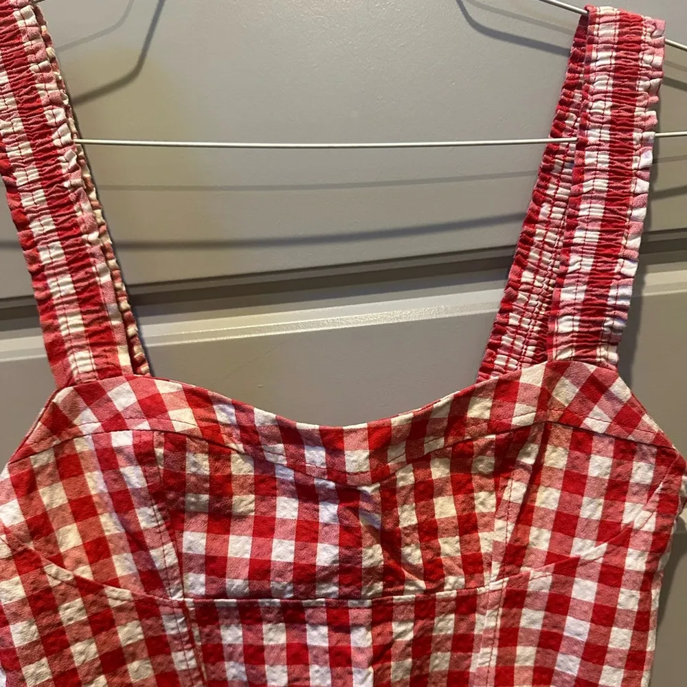 Corset Gingham red dress - Image 3