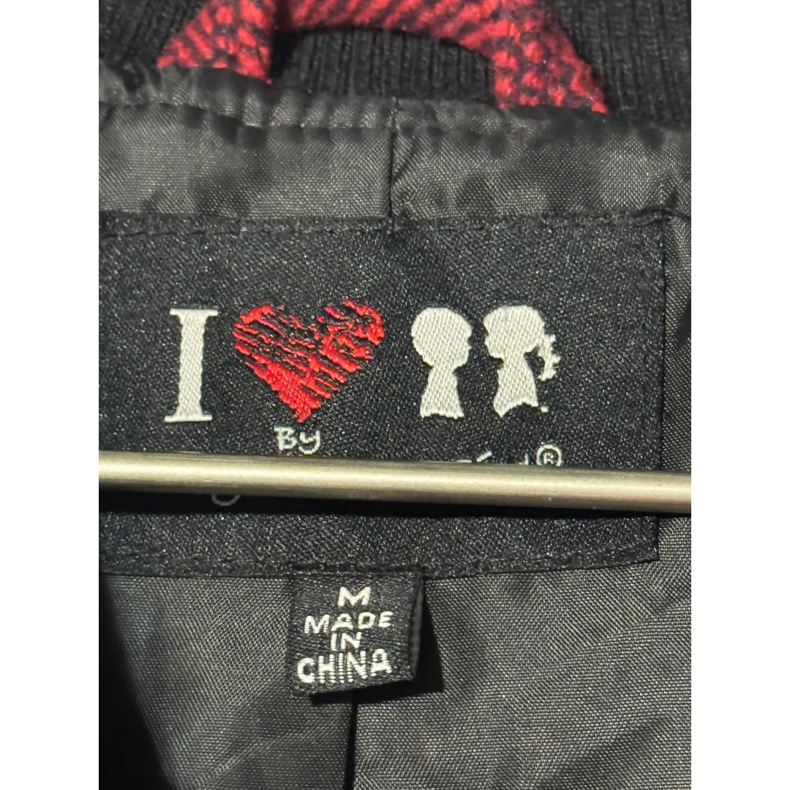 I Heart Boy Meets Girl Buffalo Plaid Pea Coat Red Black Belted M Portrait Collar Size M - Image 3