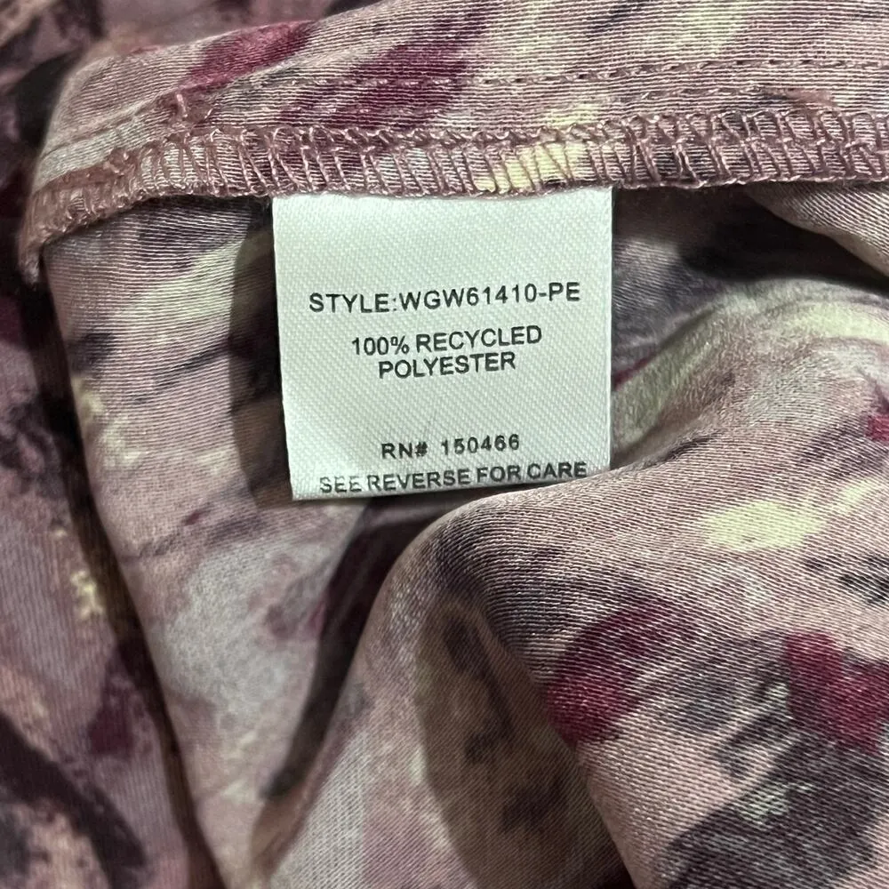 41Hawthorn SMALL PETITE Abstract Split Neck Waist Tie Pocket Dress Stitch Fix Purple Size undefined - Image 9