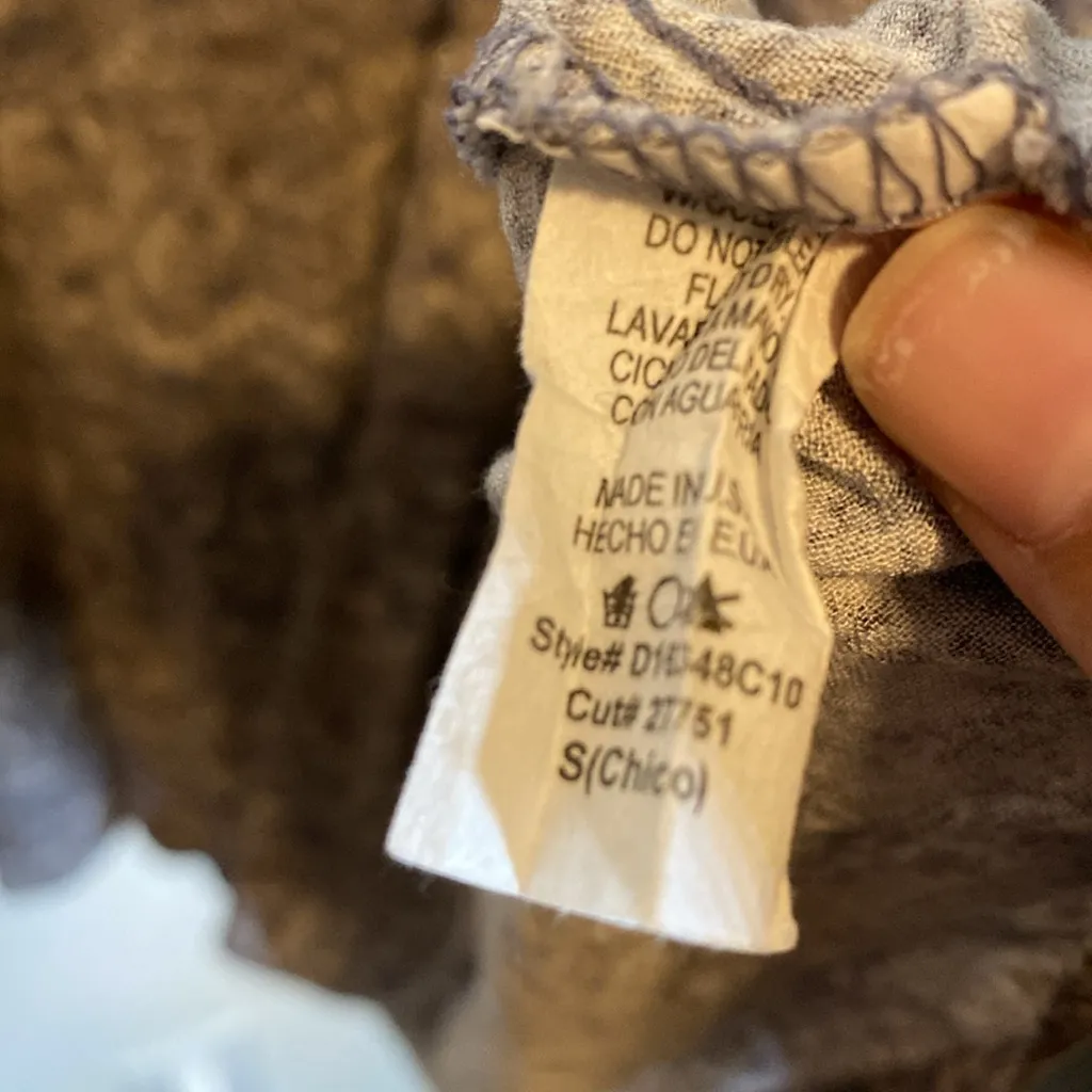 Carly Jean LA Gray Paisley Cami Dress Small - Image 6