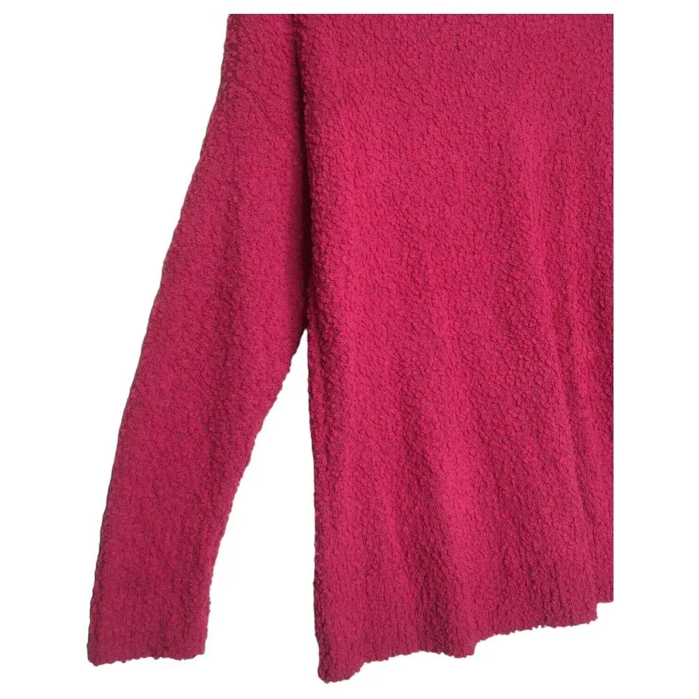 New Seven7 Sweater Womens M Chenille Popcorn Round Neck Long Sleeve Pink - Image 11