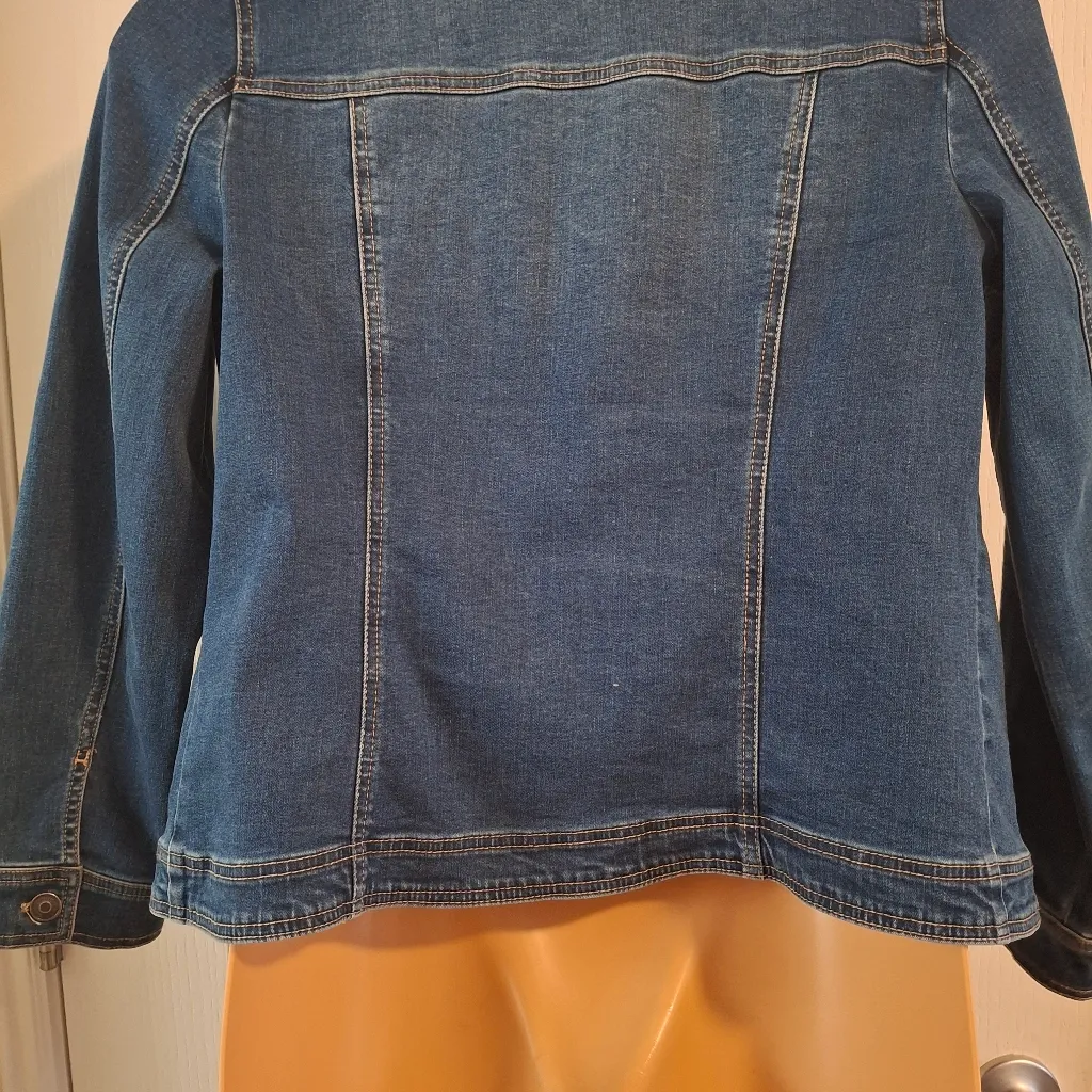 Chico's Sz 1 Denim Button-Up Women's Jacket - Image 16