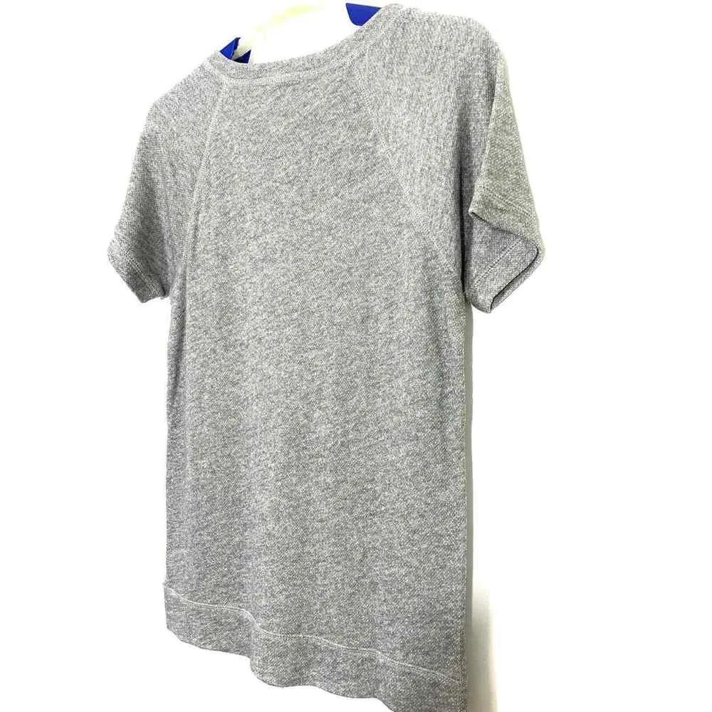 J CREW ANCHOR GRAY SHORT SLEEVE SWEATSHIRT TOP SIZE MEDIUM - Image 5
