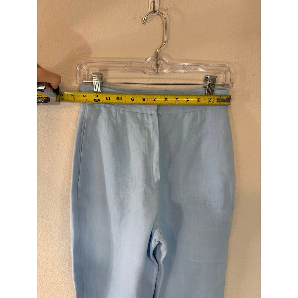 Sablyn Giselle Blazer & Charlee High Waist Pants Linen Blue Suit S - Image 10