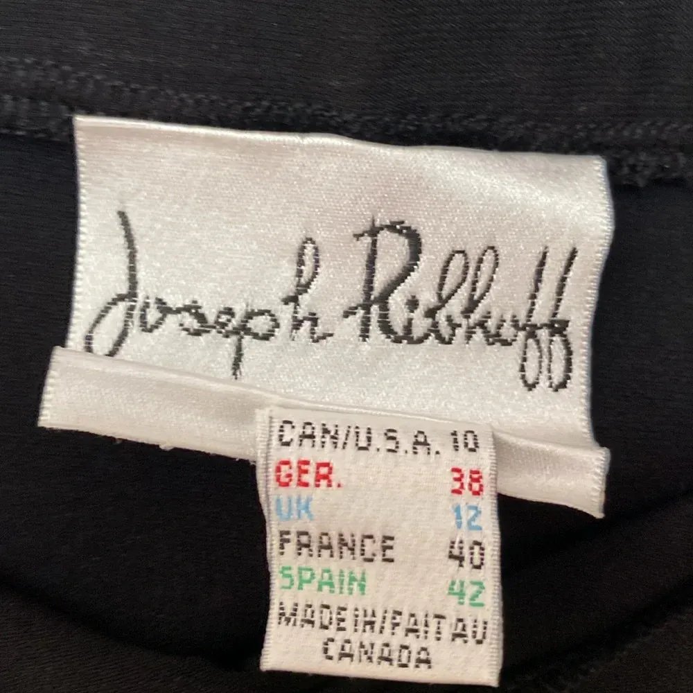 Joseph Ribkoff Midi Skirt‎ Flowy Ruffle Black - Image 3